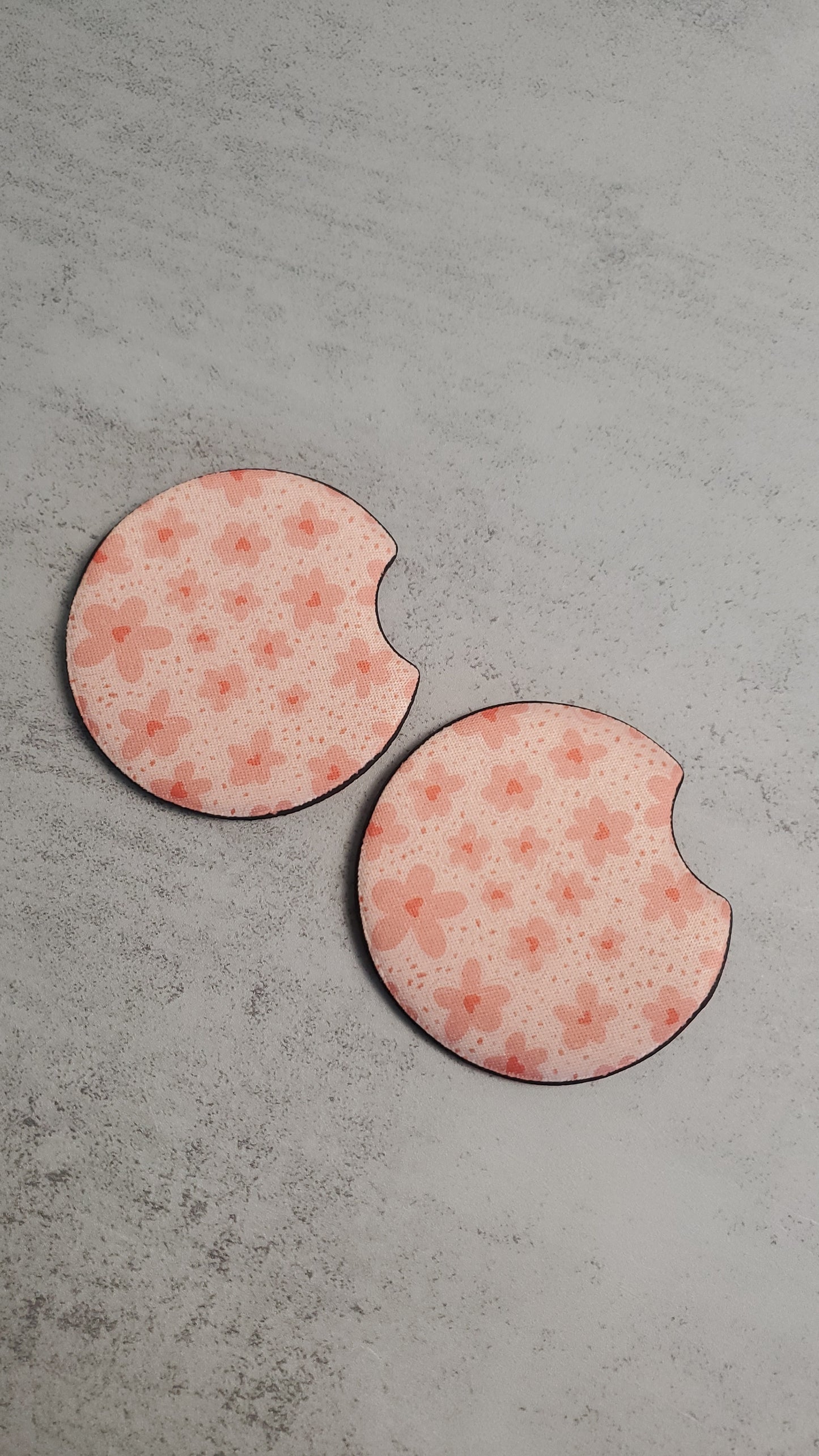 Pink Flowers Car Coaster