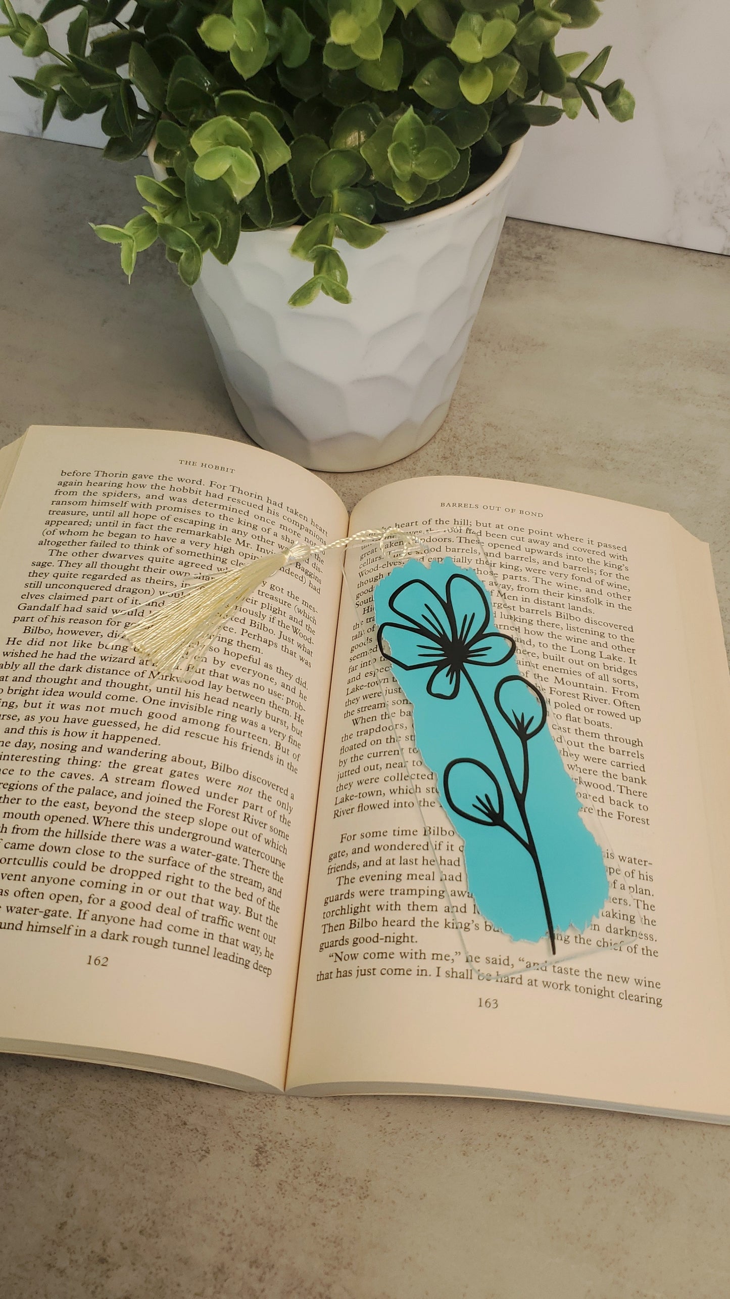 Blue Flower Bookmark