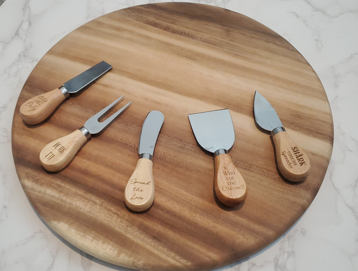 Engraved Cheese Knives