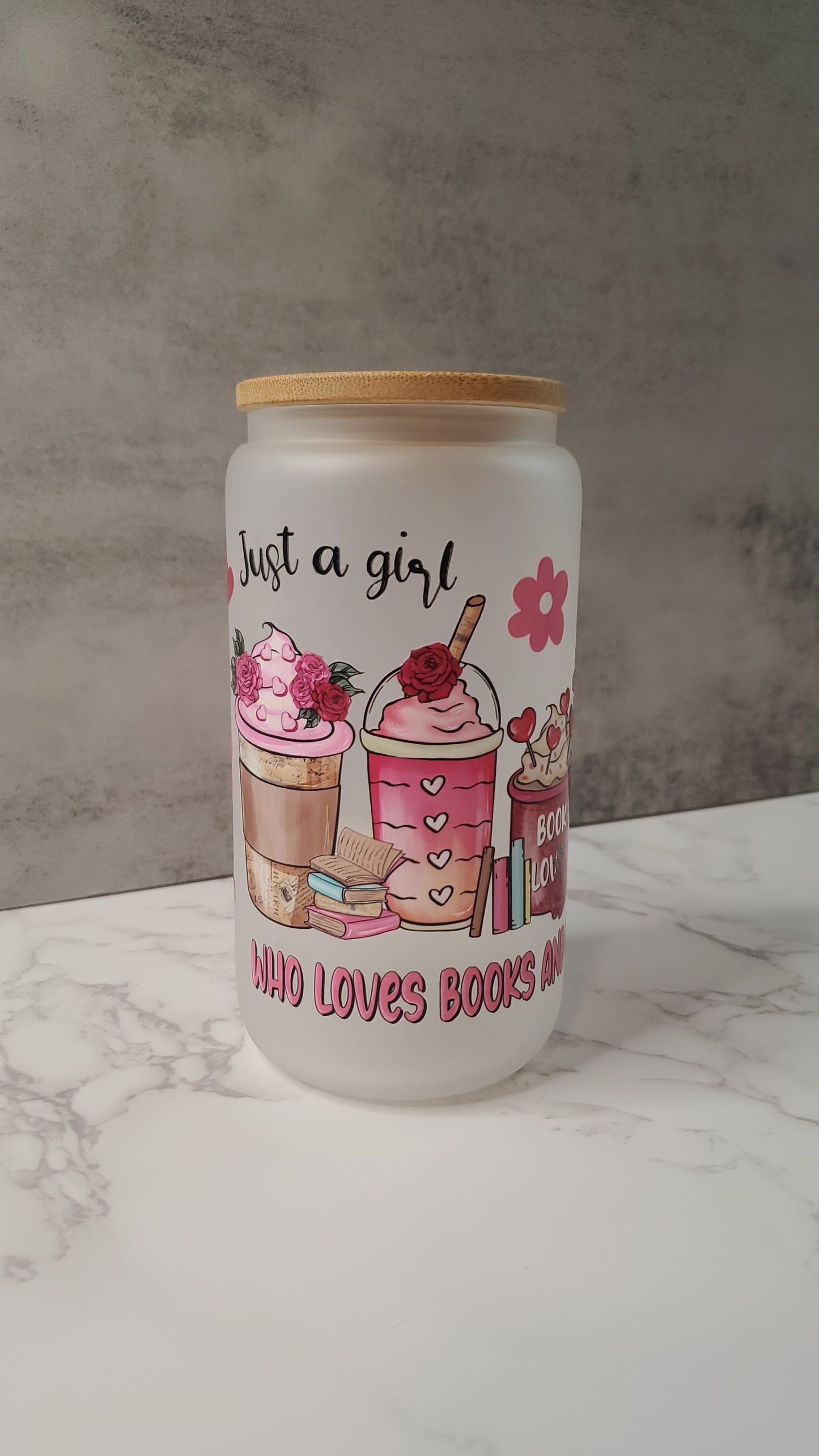 Just a Girl 16oz Glass Cup