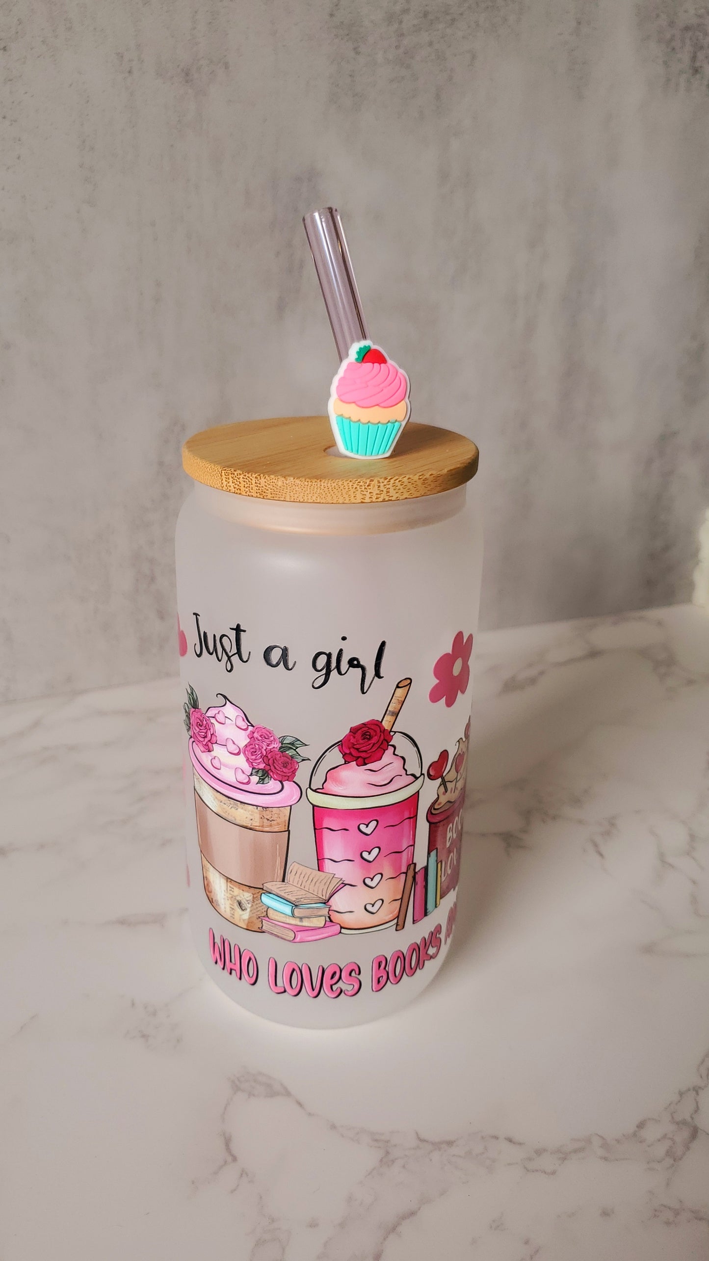 Just a Girl 16oz Glass Cup