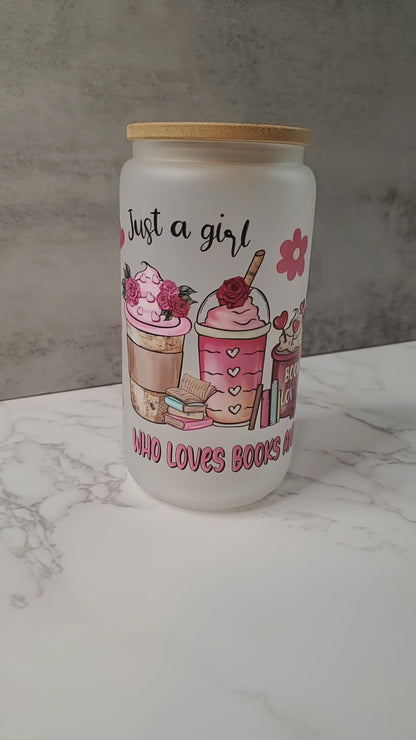 Just a Girl 16oz Glass Cup