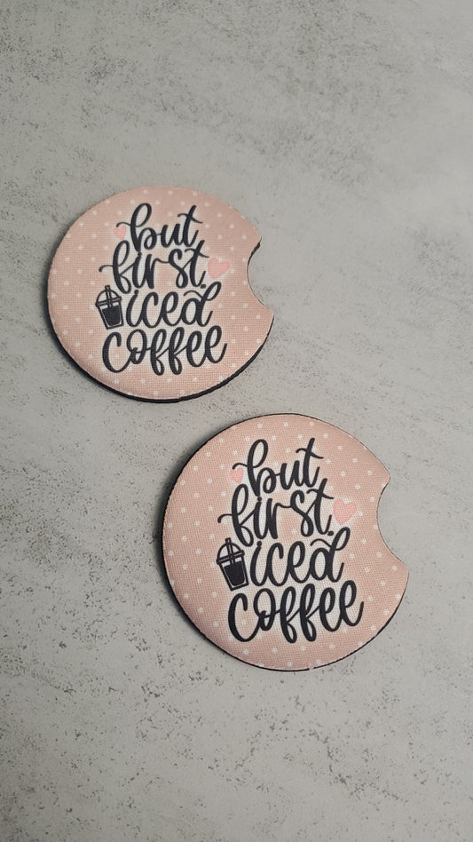 But first...Iced Coffee Car Coaster