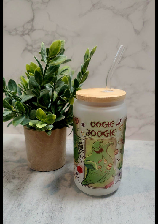 Oogie Boogie Glass Coffee Can